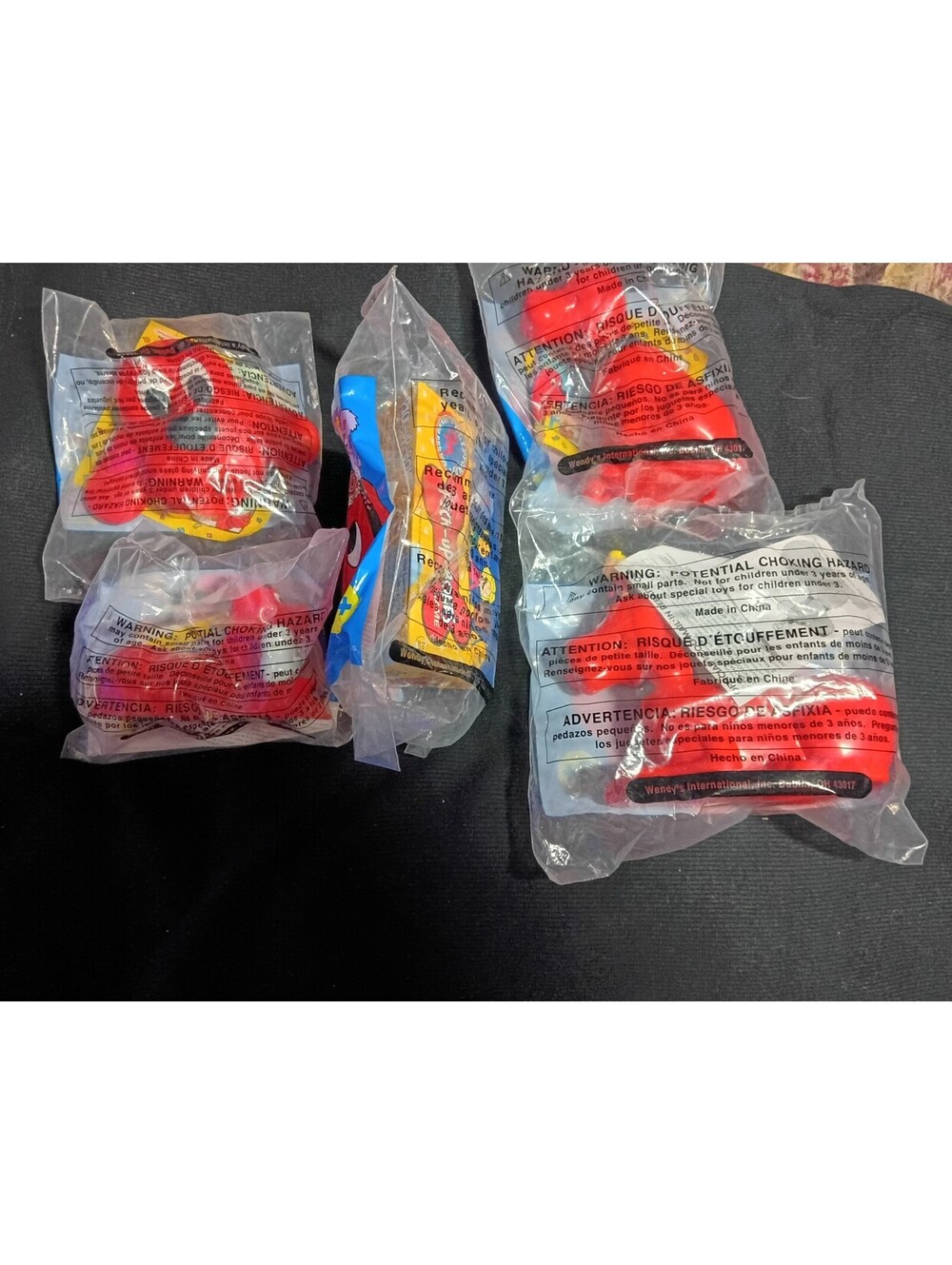 Lot of 5 Vintage Wendy's Kids Meal Toys Clifford the Big Red Dog Sealed 2002